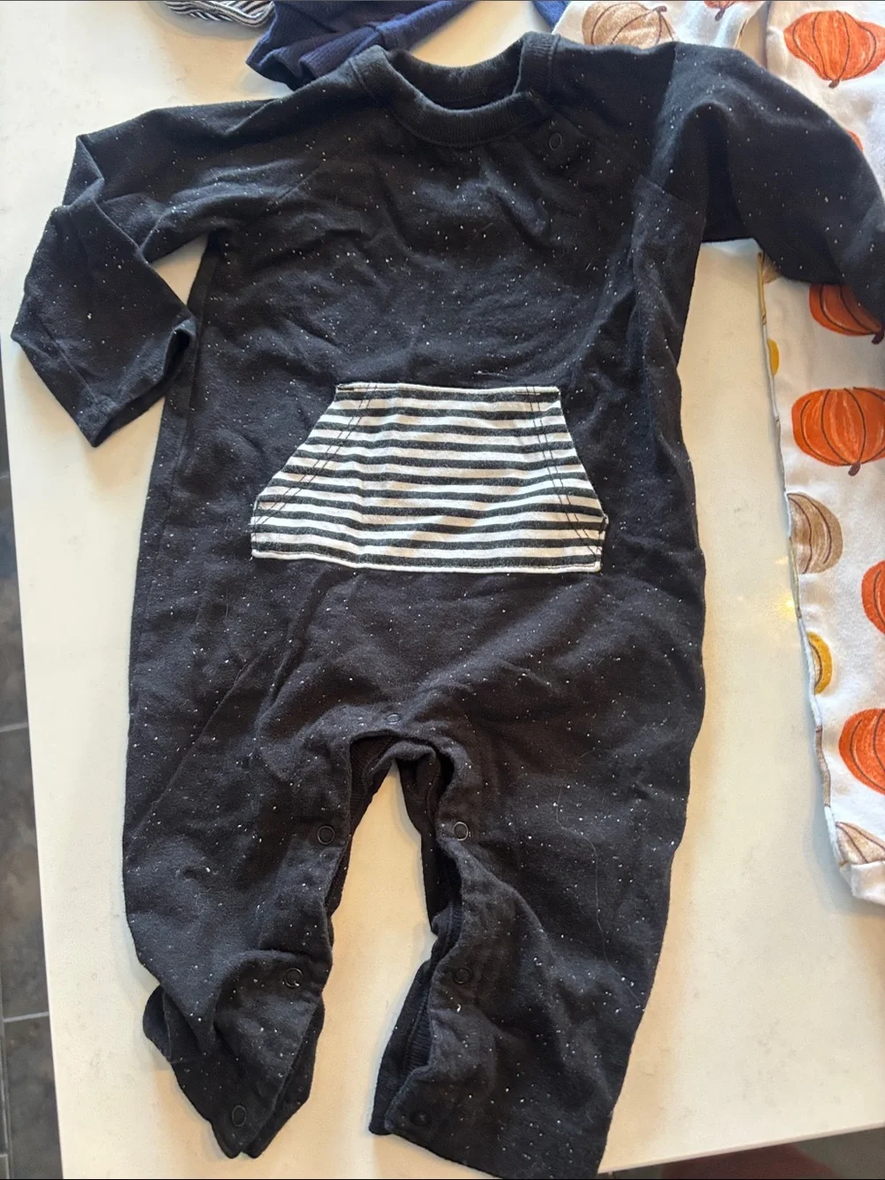 Lot of Baby Onesies , sleepers, and pants Mixed Colors & Patterns 9 months